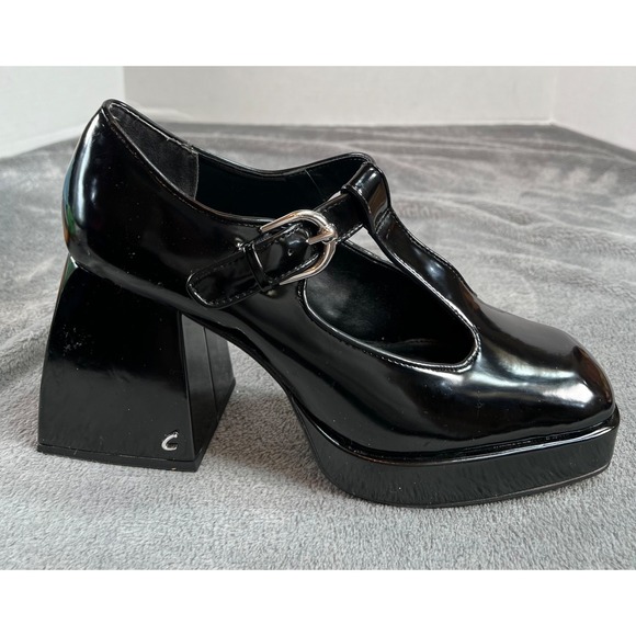 Sam Edelman Shoes - Circus NY Sam Edelman Platform Mary Jane Shoes Sz 11 Black Patent Chunky Goth
